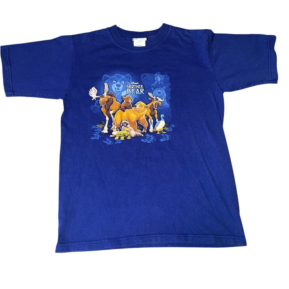 Vintage Disney Store Brother Bear T-Shirt Blue Graphic Tee  Animated Movie Sz M